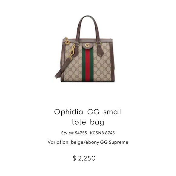 NWOT ~ ๐ GUCCI ~ Ophidia GG Small Tote Bag ~ Authentic ~ Please Read Details โฌ๏ธ - Picture 13 of 16